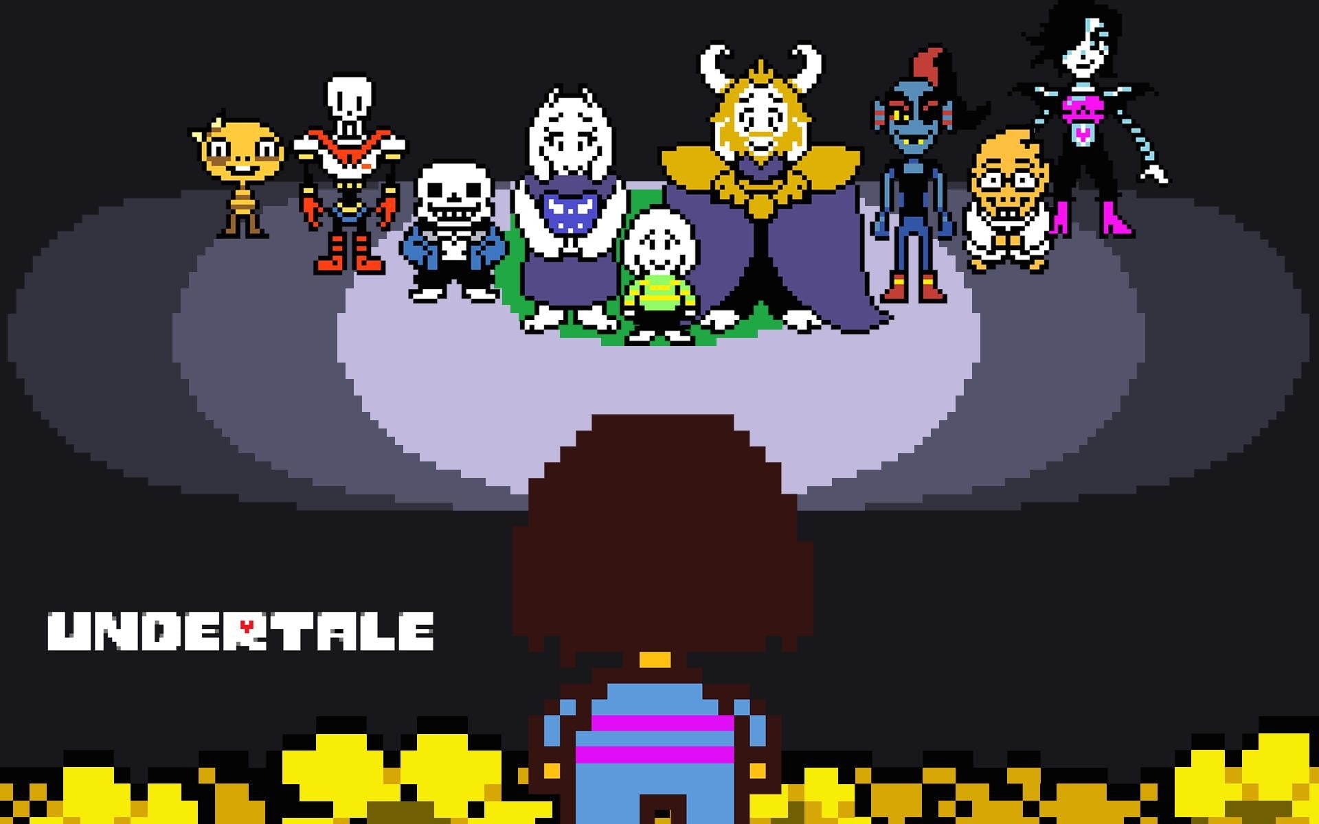 los protagonistas en 8 bits unidos en una sola toma